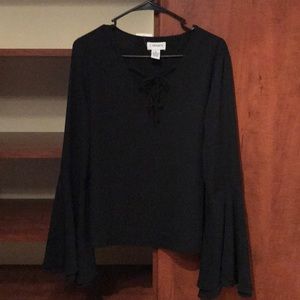 Beautifully detail black blouse!